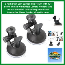 2 Pack Dash Cam Suction Cup Mount with 1/4 Screw Thread Windshield Camera Hol...
