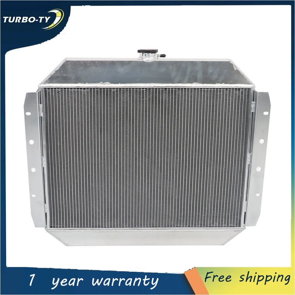 4 Row Radiator Aluminum For Ford F100 F150 F250 F350 Bronco CC433 1966-1977 1978 - Image 2 of 4