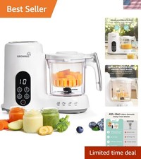 Baby Food Maker with Steam Basket, One Step Baby Food Processor Steamer Puree...
