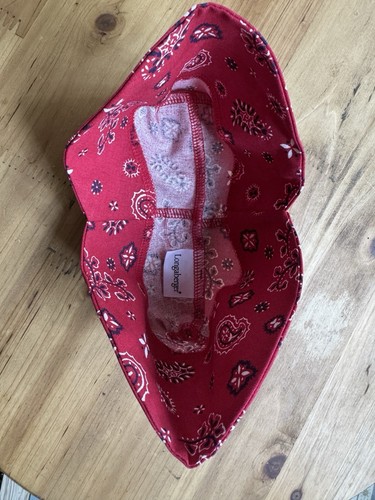 Longaberger Spring Basket Liner Only Backyard BBQ Buddy Bandana Red Fabric - Bild 2 von 5