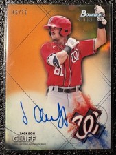 2021 Bowman Sterling Prospect Orange Refractor 45/75 Jackson Cluff Auto