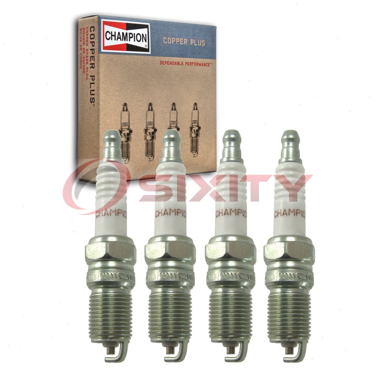 4 pc Champion Copper Plus Spark Plugs for 1975-1984 Mercury Capri 2.3L L4 bt