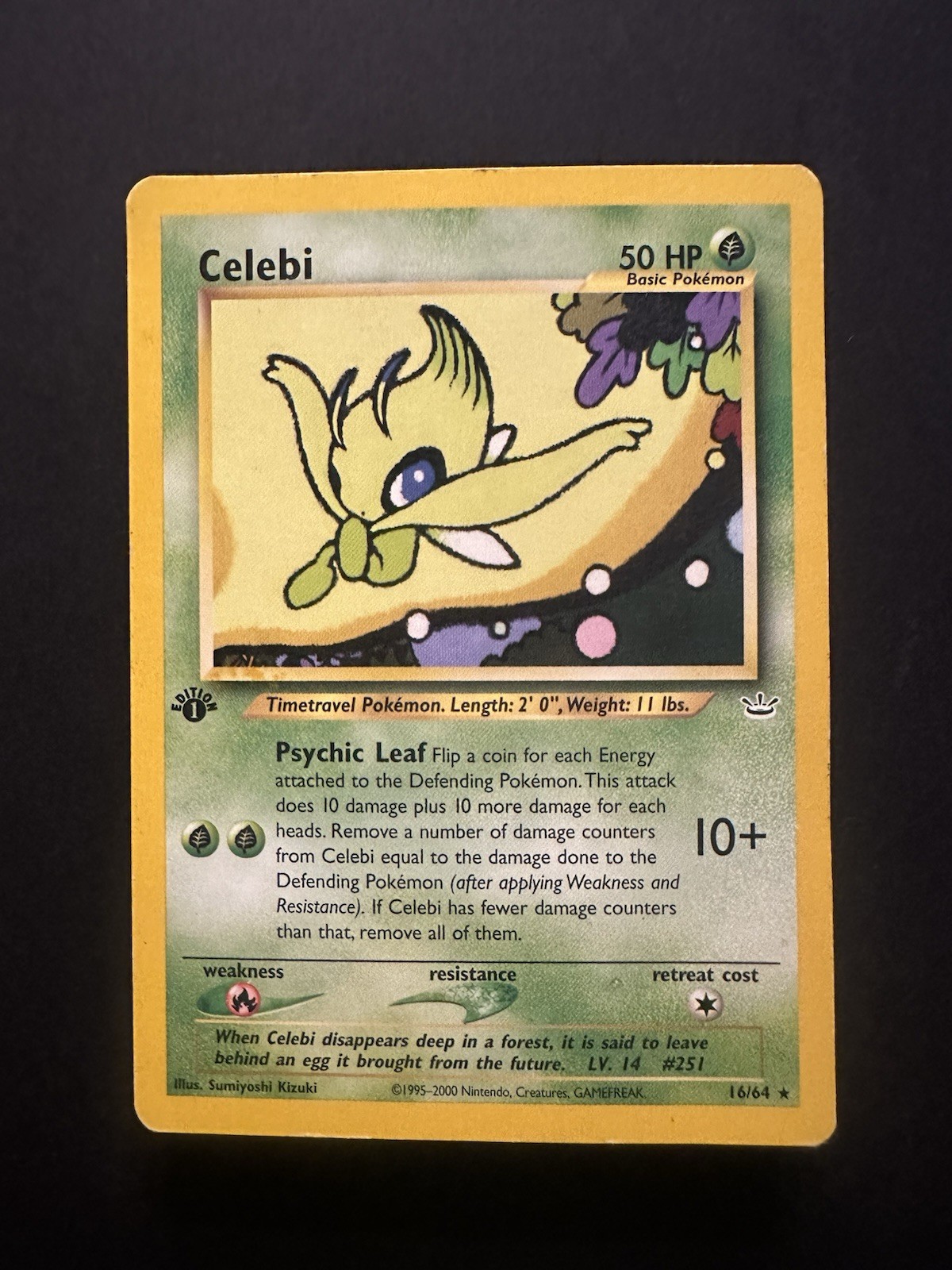 Pokemon Celebi 1st Edition Neo Revelation 16/64 Non Holo Rare Moderately Played
