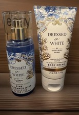 Bath Body Works Dressed In White Mist Spray Body Cream Mini Travel 2.5oz