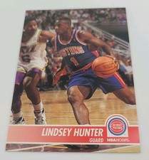 1994 Skybox Lindsey Hunter #60 Rookie Detroit Pistons Basketball Card. rookie card picture