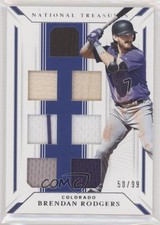 2019 National Treasures Game Gear Material Sevens 58/99 Brendan Rodgers 6h5