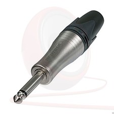 Neutrik NP2XL Male JUMBO Large Entry Instrument Mono Connector. Silver Jack Plug