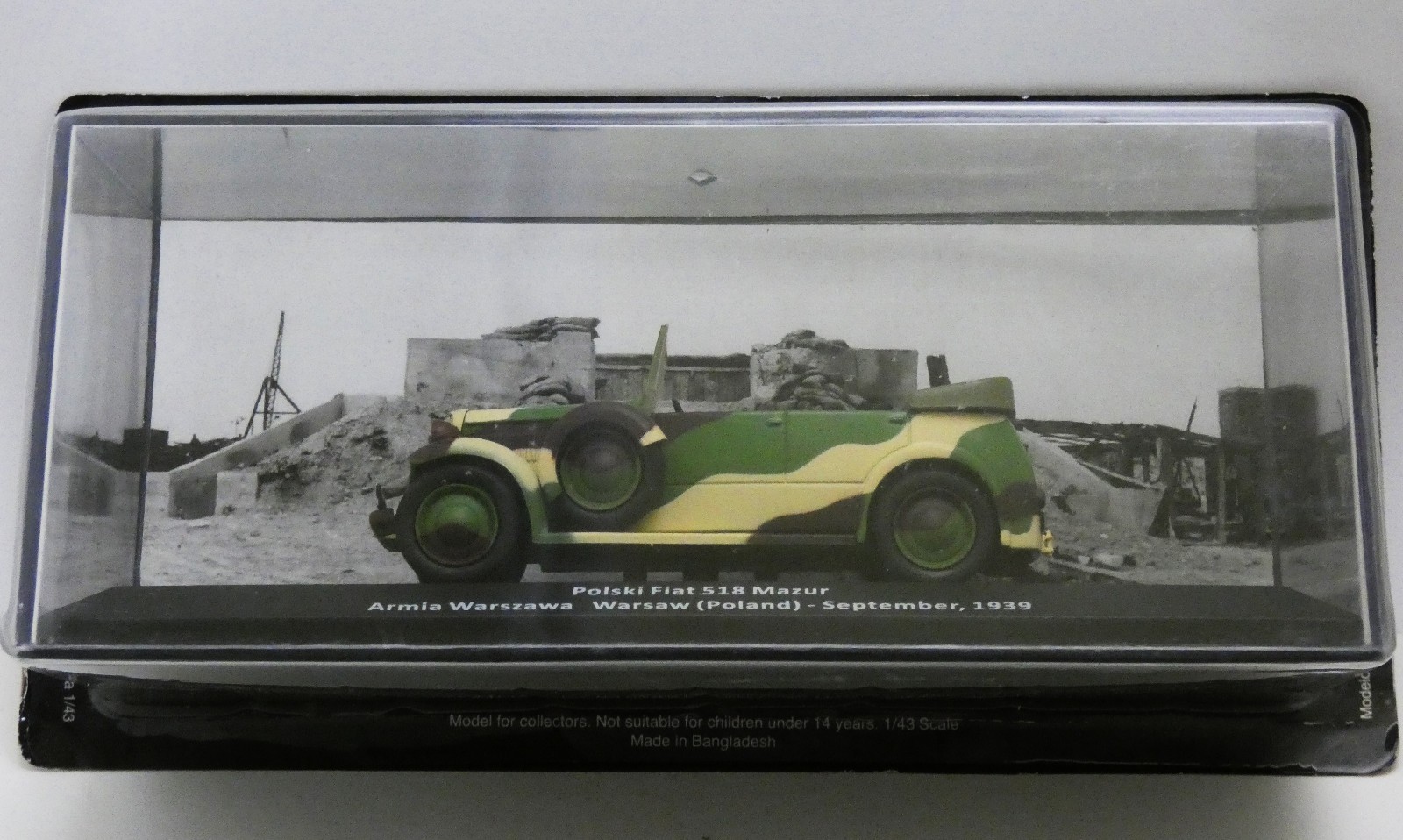 Idée cadeau collectionneur voiture miniature Altaya Polski Fiat 518 Mazur Pologne 1939 neuve