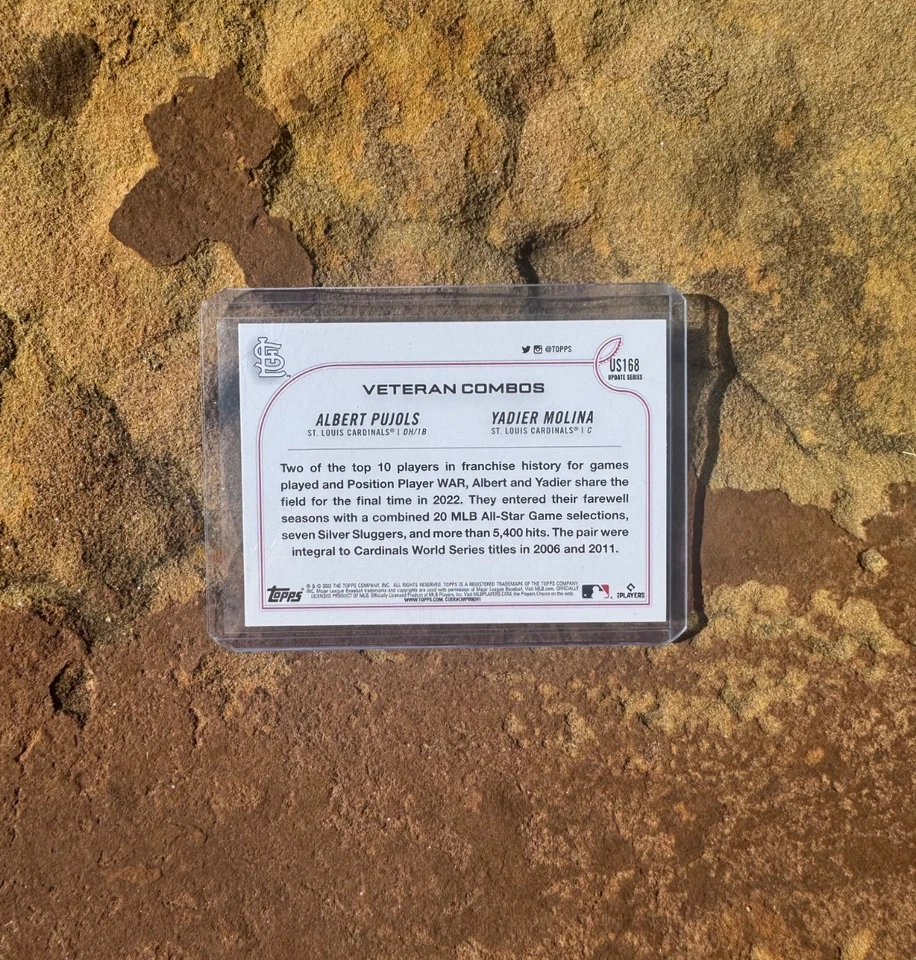 2022 Topps Update Series - Veteran Combos One Last Dance Pujols Molina #US168 - Imagem 3 de 4