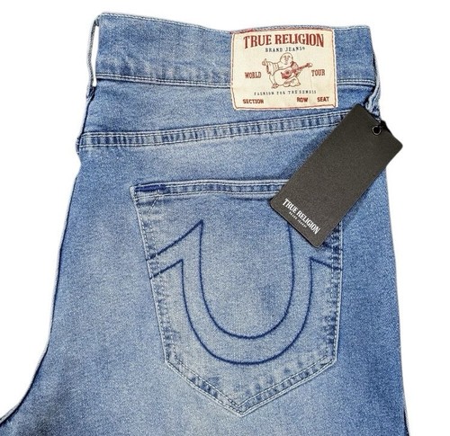 True Religion Geno Jeans Denim Medium Golden Wash Relaxed Slim Men’s Size 36 - Picture 5 of 6