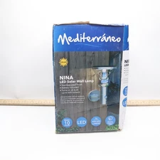 Mediterraneo Solar Outdoor Wall LED Cylinder Light Stainless Steel HY22WSR