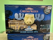 National Lampoons Christmas Vacation Clark Griswold Glass Moose Mug Cup 8oz