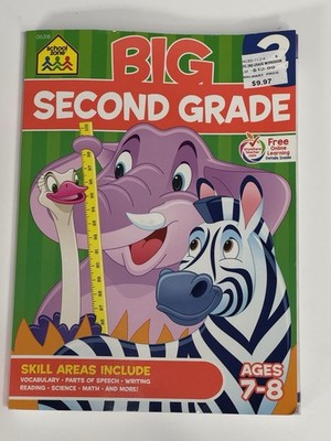 Big Second Grade Workbook School Zone Ages 7-8 Reading Math Writing Practice