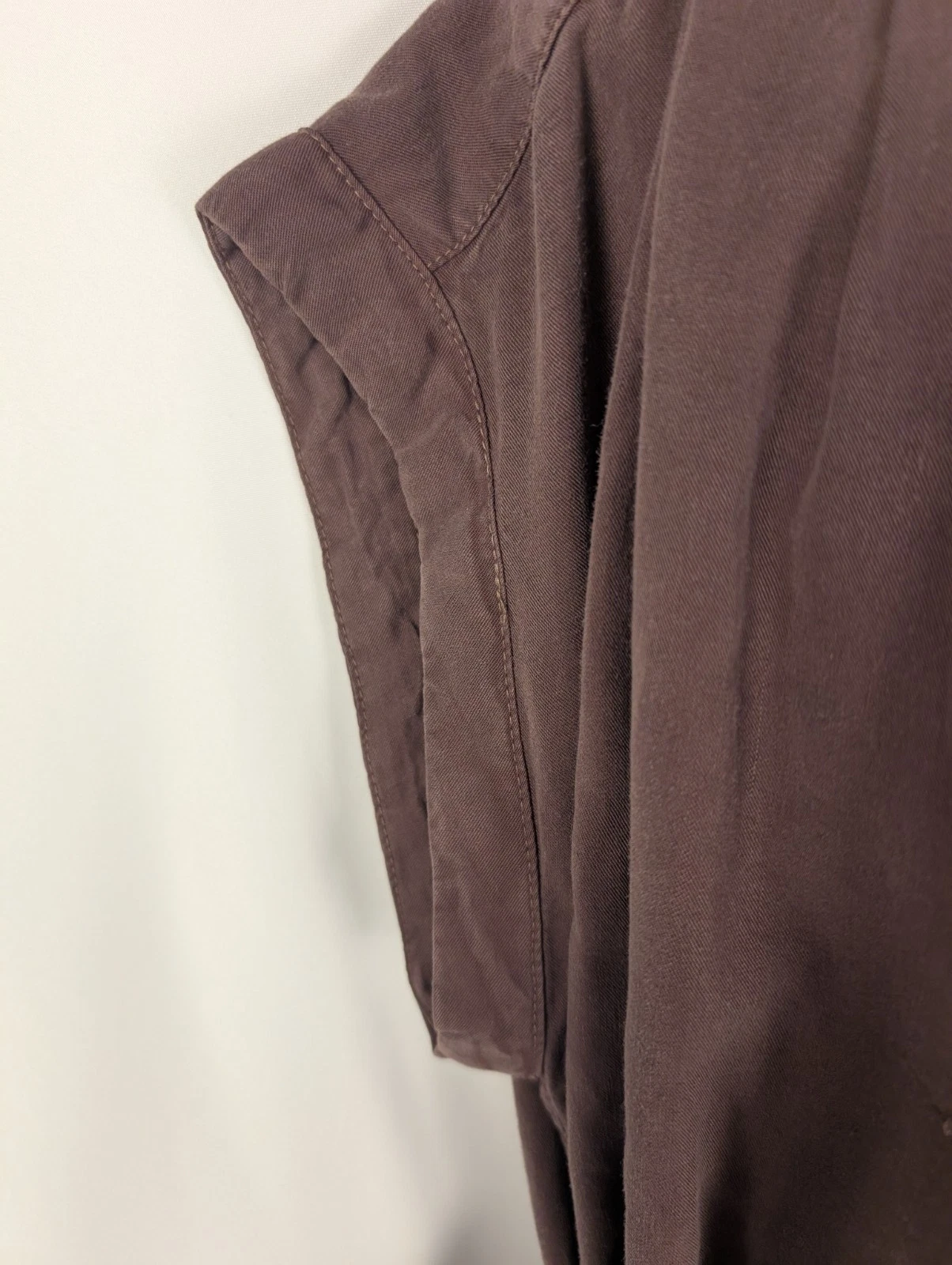 VETEMENTS Wishlist Apparel Vestito Donna Plissettato Denium S M Marrone Lagenlook Minimal