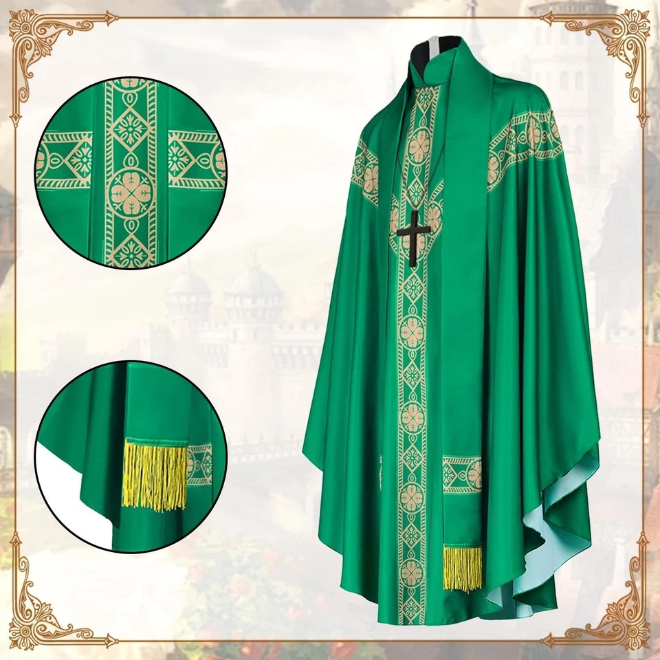 Vestments Robe Church Catholic Priest Chasubles Vestments, Robe Chasuble Mass Round ...