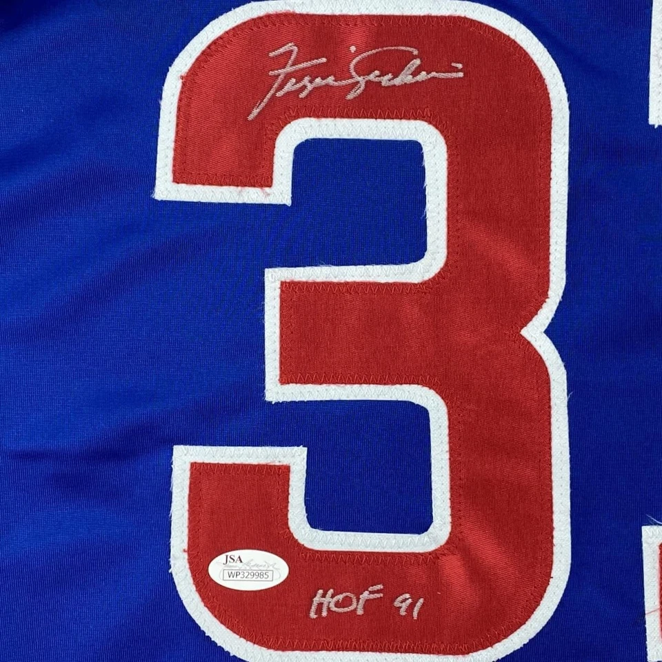 Autographed/Signed FERGIE JENKINS HOF 91 Chicago Blue Baseball Jersey JSA COA - Image 3 of 4