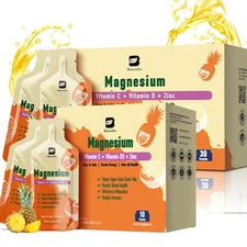 Magnesium Citrate Liquid Supplement for Constipation, Zzz & Energy,Pineapple