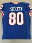 Jeremy Shockey Signed Blue Giants Colors Football Jersey Beckett Witness