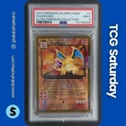 2021 POKEMON SWSH CELEBRATIONS UPC #4/102 CHARIZARD GOLD METAL CARD PSA 9