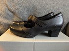 Clarks Unstructured Rosalyn Wren Mary Jane Pumps BLACK Leather Size 9.5 Shoes — photo 3