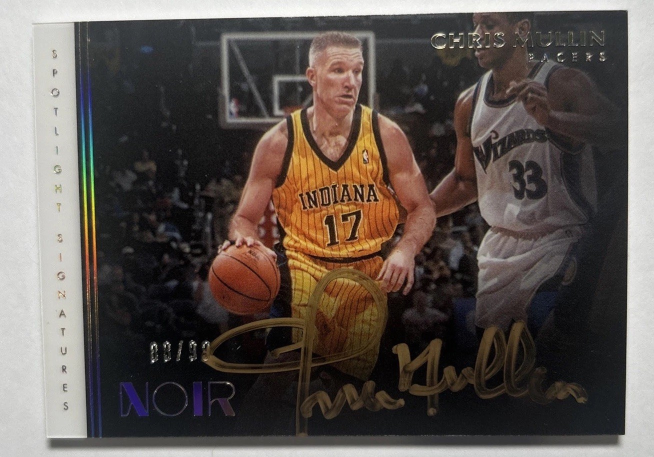 2019-20 Panini Noir - Spotlight Signatures Horizontal Chris Mullin #SSH-CMU /99