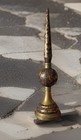 Brass N Leather Tower Decor Antique Heavy 12.5 Lb 22.5” Tall “Gold On Leather”!