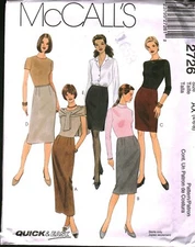 2726 Vintage McCalls SEWING Pattern Misses Fitted Slim Skirt Three Lengths Easy