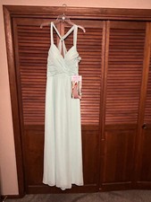 Morilee bridesmaid dress, Madeline Gardner #21608, Mint color, Size 18, Chiffon