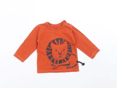 George Baby orange Baumwollmischung T-Shirt Größe 3-6 Monate Löwe