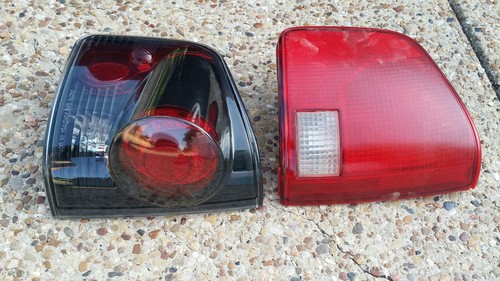 1994-2004 Chevy S10 GMC Sonoma Pickup Truck Black Tail Lights Lamps - Foto 4