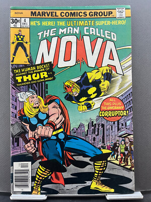 Nova #4 Marvel Comics 1975 - good  - wrinkels in cover