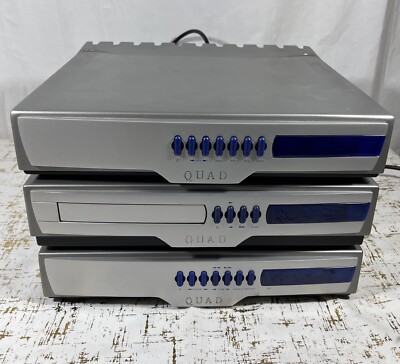 Quad 99 CD Player DAC Tuner Amp 3 Piece Set Lot Audiophile VTG