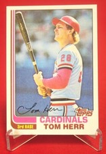 Tom Herr 1982 Baseball Card TOPPS #27 EX-MT
