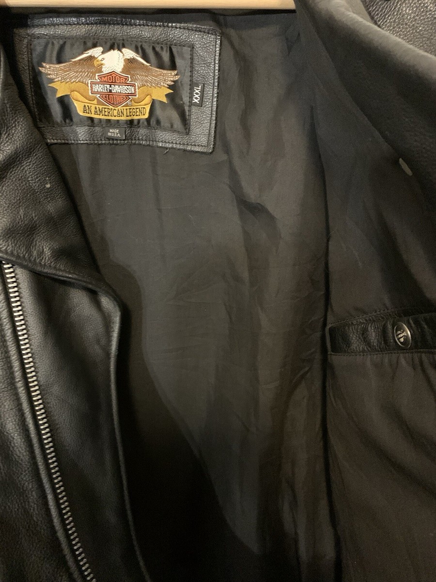 Vintage Harley Davidson Mens Sz 3XL Classic Black Leather Vintage Harley Davidson Mens Sz 3XL Classic Black Leather