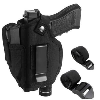 Gun Holster with Laser/Light IWB/OWB Concealed Carry Car Holster with Mag Pouch