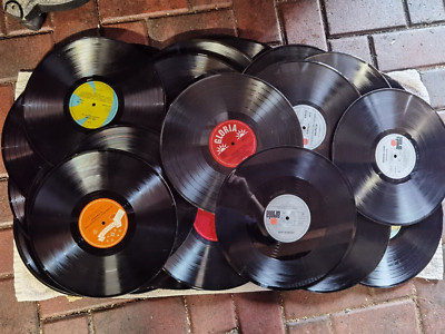 10 x große Schallplatten für Basteln Deko usw...