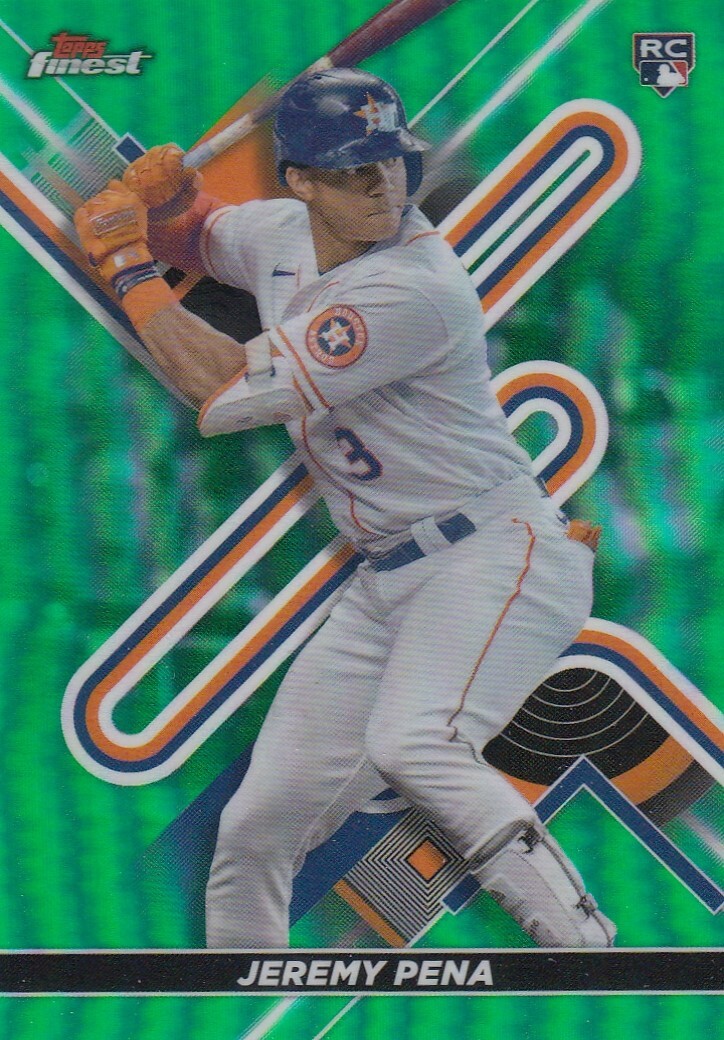 JEREMY PENA /99 FINEST ROOKIE GREEN REFRACTOR RC HOUSTON ASTROS #9 2022 22 TOPPS