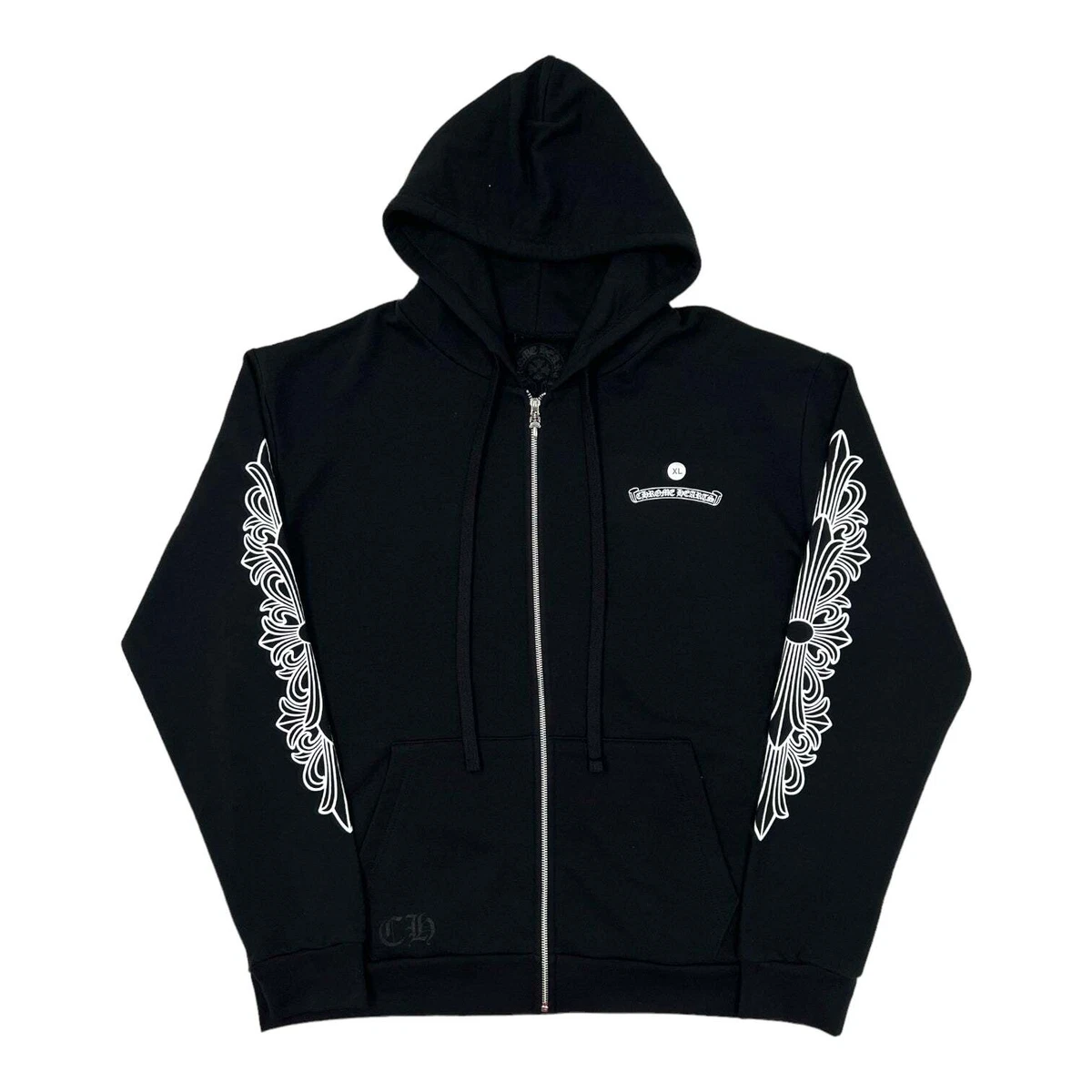 Chrome Hearts Dagger Zip-Up Hooded Sweatshirt Black | eBay