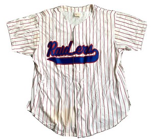 raiders button up jersey