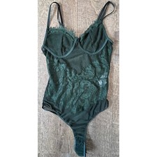 Green mesh lace bodysuit lingerie teddy size S