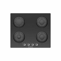 Hoover HGV64SMB 60cm Four Burner Gas Hob With Enamelled Pan Stands