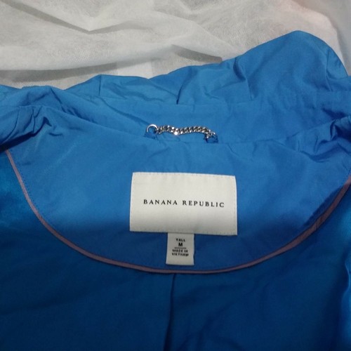 BANANA REPUBLIC BLUE ZIP LIGHT JACKET COAT Lined M - Picture 12 of 12