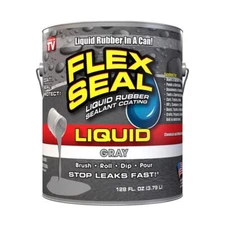 Flex Seal Family of Products Gray Liquid Rubber Sealant Coating 128 fl (2-PACK)