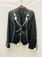 Vintage Nwot Escada Nappa Lambskin Leather Jacket Size 46