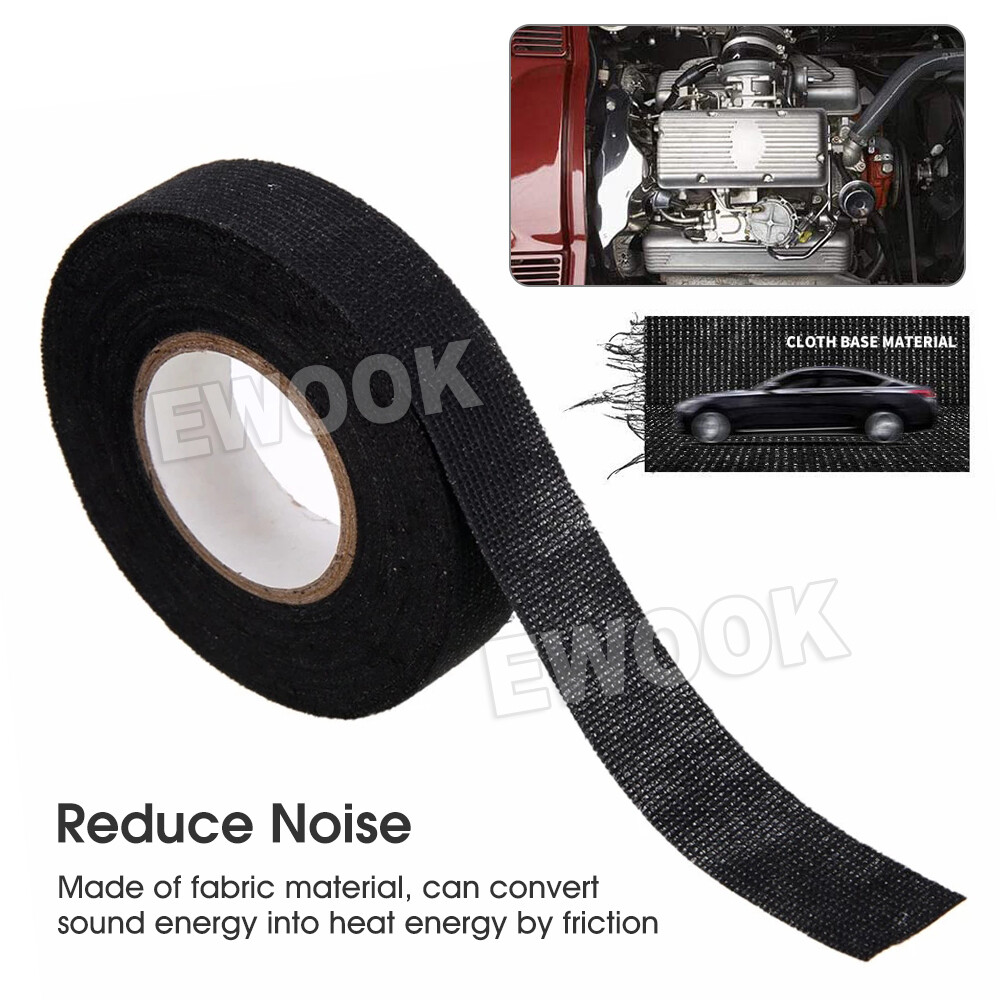 7Roll Electrical Harness Tape Wire Loom Cloth Noise Damping Heat Proof
