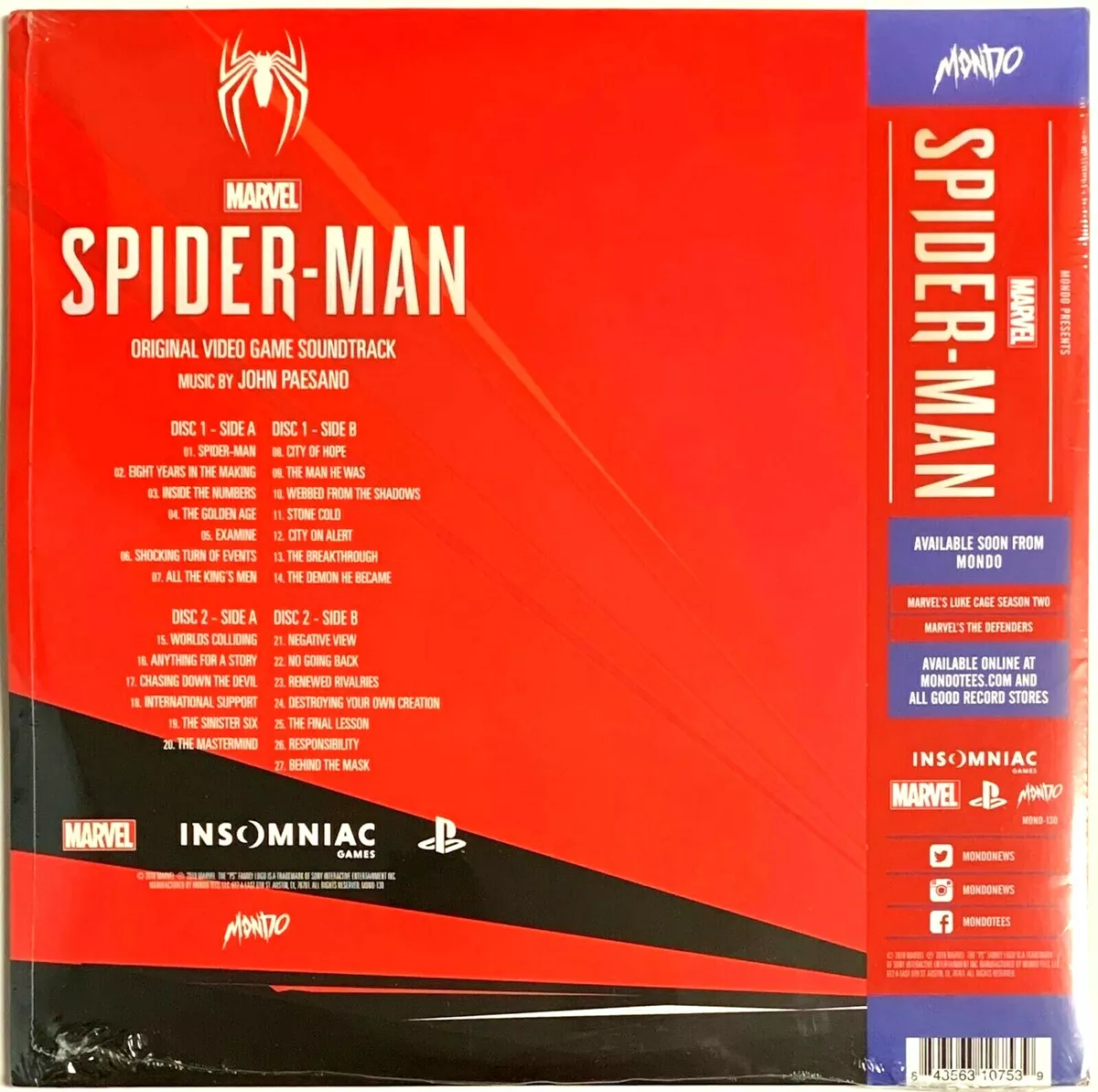 Marvel's Spider-Man 2: Original Video Game Soundtrack VINYL LP