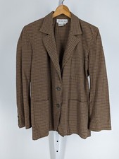 Calvin Klein Sport Vintage 80s 90s Grunge Plaid Basic Blazer Jacket M Relaxed