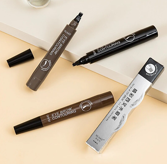 Microblading Tattoo Eyebrow Ink Pen Long Lasting Eye Brow Pencil 3D Fork Makeup