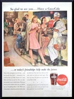 1945 Coca Cola Vintage Print Ad WWII Sailor back home Glad to see you