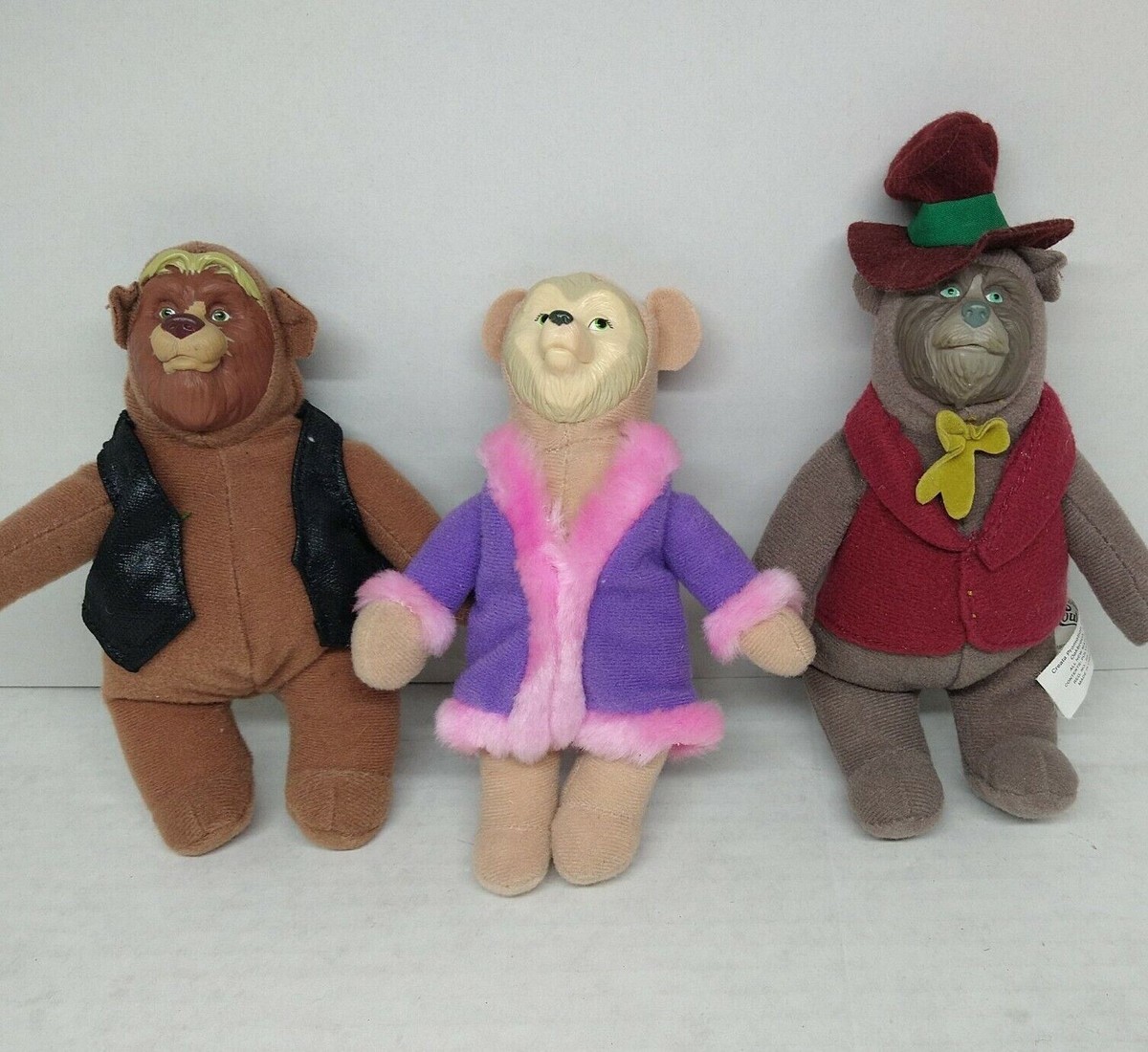3x Disney The Country Bears McDonalds Plush Happy Meal Toys Lot